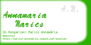 annamaria marics business card